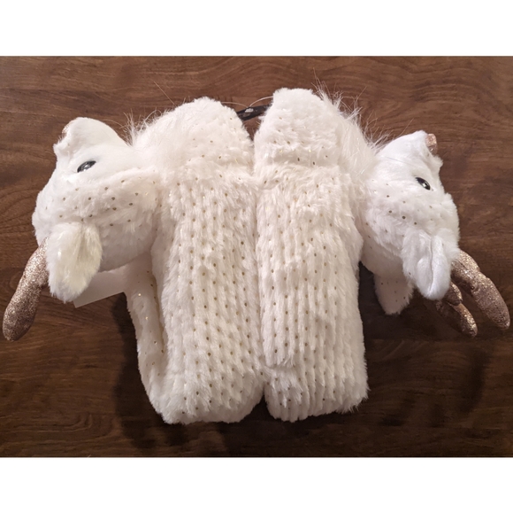 Fluffy Gold Antler Stag Slippers - Picture 9 of 13